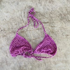 VICTORIAS SECRET Triangle Bikini Swim Top Purple Pink Fuchsia Size S / P